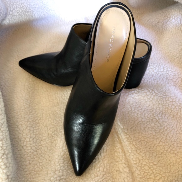 Black Marc Fisher mules size 7.5 - Picture 5 of 5